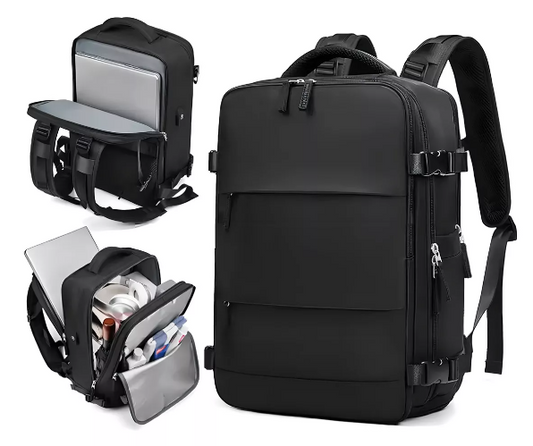 Maleta de Viaje Multifuncional Impermeable con Puerto USB y Compartimiento para Laptop – Aprobada para Cabina
