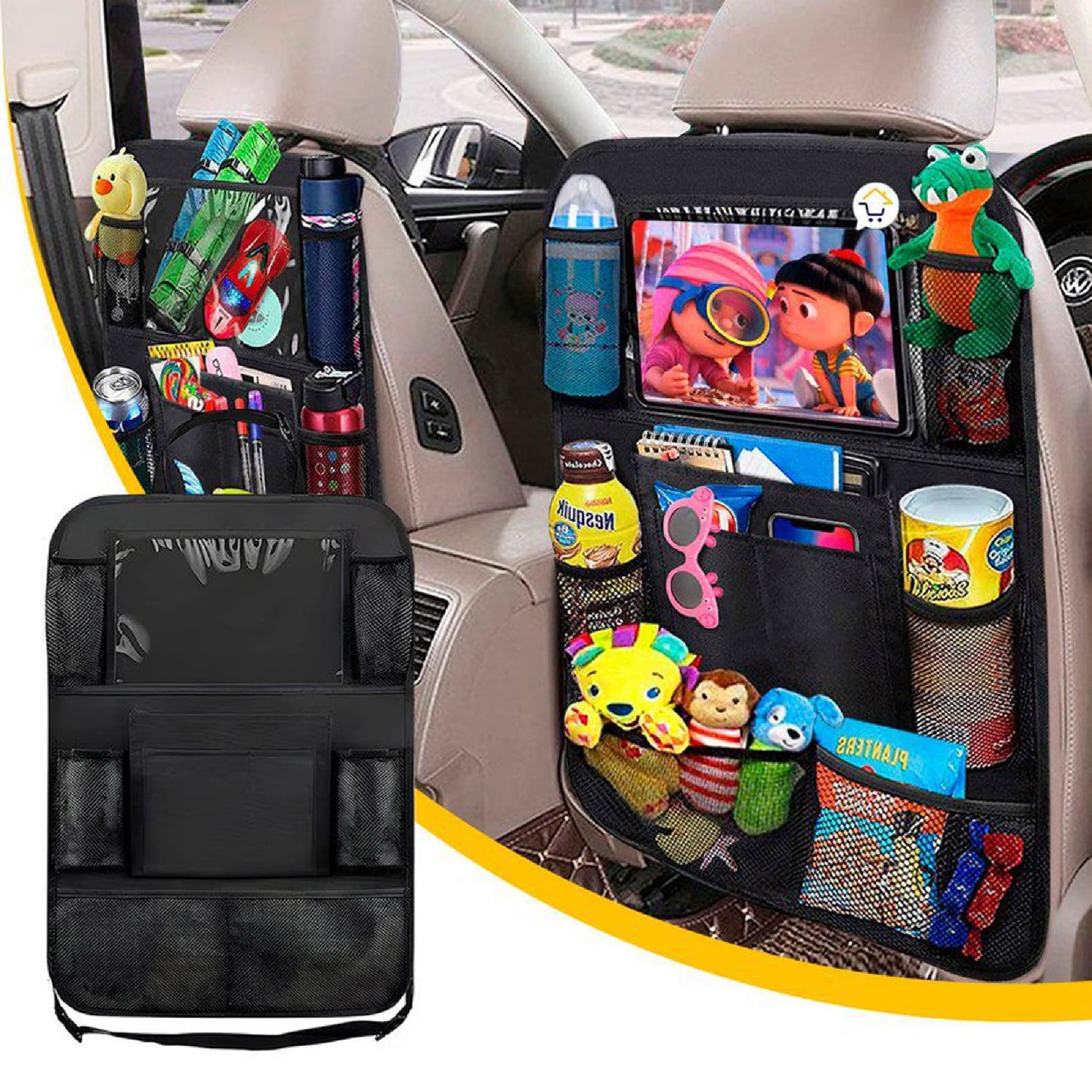 Organizador de Asiento para Vehículo con Múltiples Compartimientos – Impermeable y Resistente