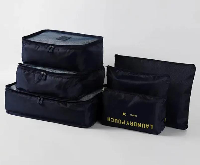 Set Organizadores de Viaje Six Pack – 6 Piezas de Almacenamiento Impermeables
