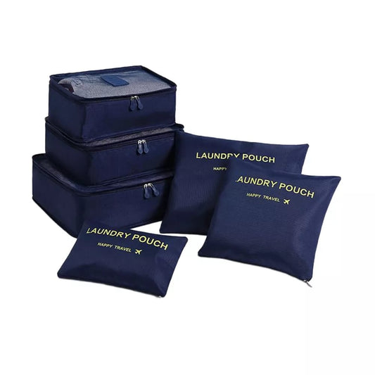 Set Organizadores de Viaje Six Pack – 6 Piezas de Almacenamiento Impermeables