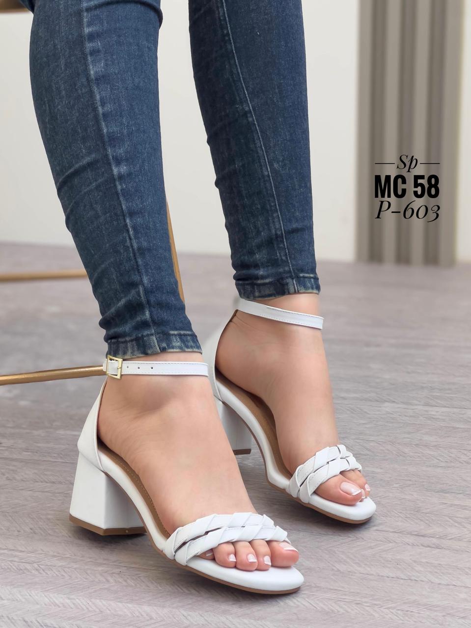 Sandalias Tacón para Dama Ref. P603 | Diseño Trenzado Elegante