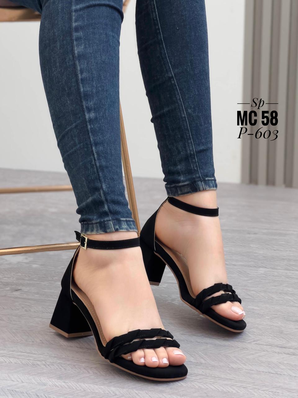 Sandalias Tacón para Dama Ref. P603 | Diseño Trenzado Elegante